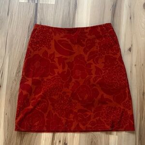 Lilly Pulitzer pencil velvet floral skirt